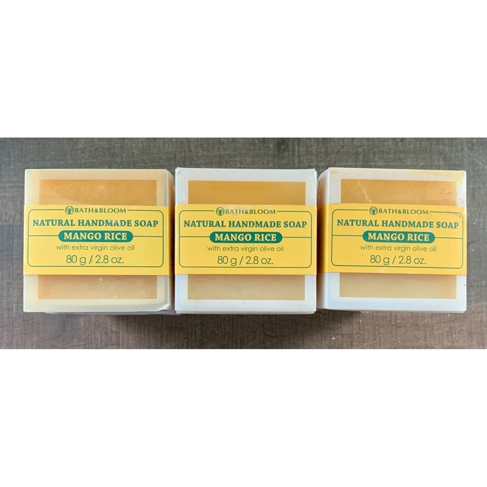 15 Pier 1 Bath and Bloom Natural Handmade Bar Soaps 2.8 oz Mango Rice NEW‎ Disc.